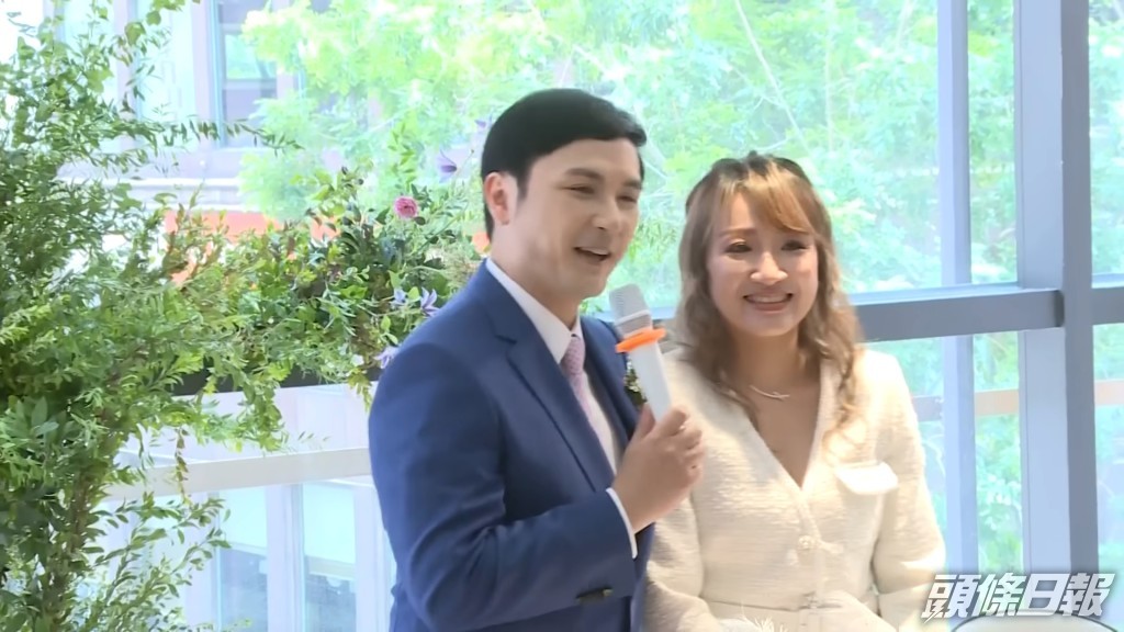 李泳豪昨日舉行婚禮，迎娶台灣女友Agnes，現場佈置簡單溫馨。